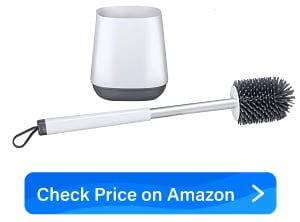 Blue CLKJCAR Silicone Toilet Brush and Holder Sets Deep Cleaner Toilet Brushes with No-Slip Plastic Handle and Soft Bristles Silicone Toilet Brush with Quick Drying Holder Set for Bathroom Toilet 