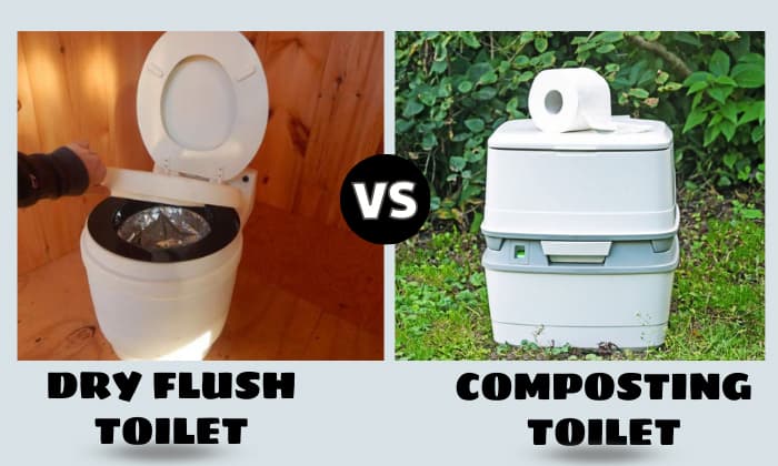 dry flush vs composting toilet