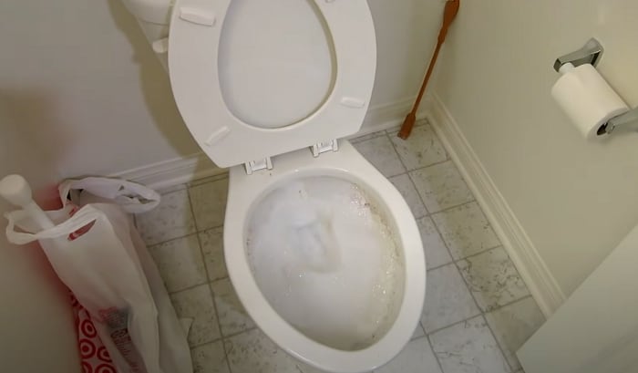 how to unclog a toilet with dish soap