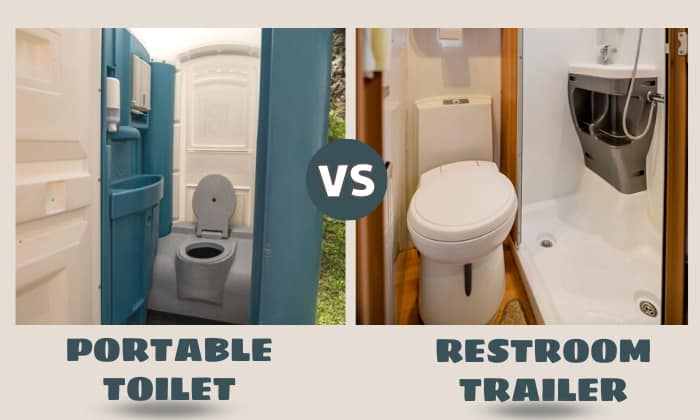 portable toilet vs restroom trailer