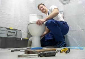 fixing-a-rocking-toilet-on-tile