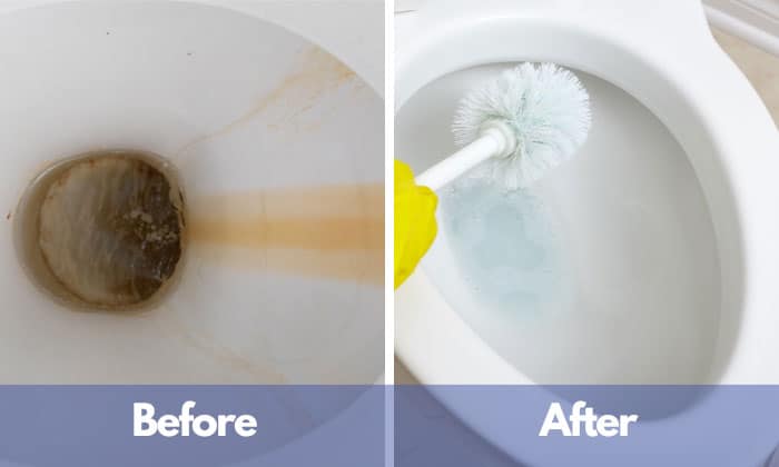 how to remove rust stains from a toilet bowl