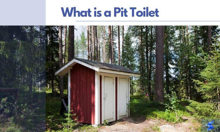 A pit toilet